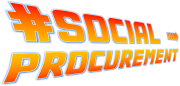 #SocialProcurement Logo using the Back to the Future design applied also by the #SocialProcurement initiative.